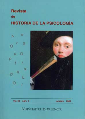 Revista de HISTORIA DE LA PSICOLOGÍA, Vol. 30 núm.4