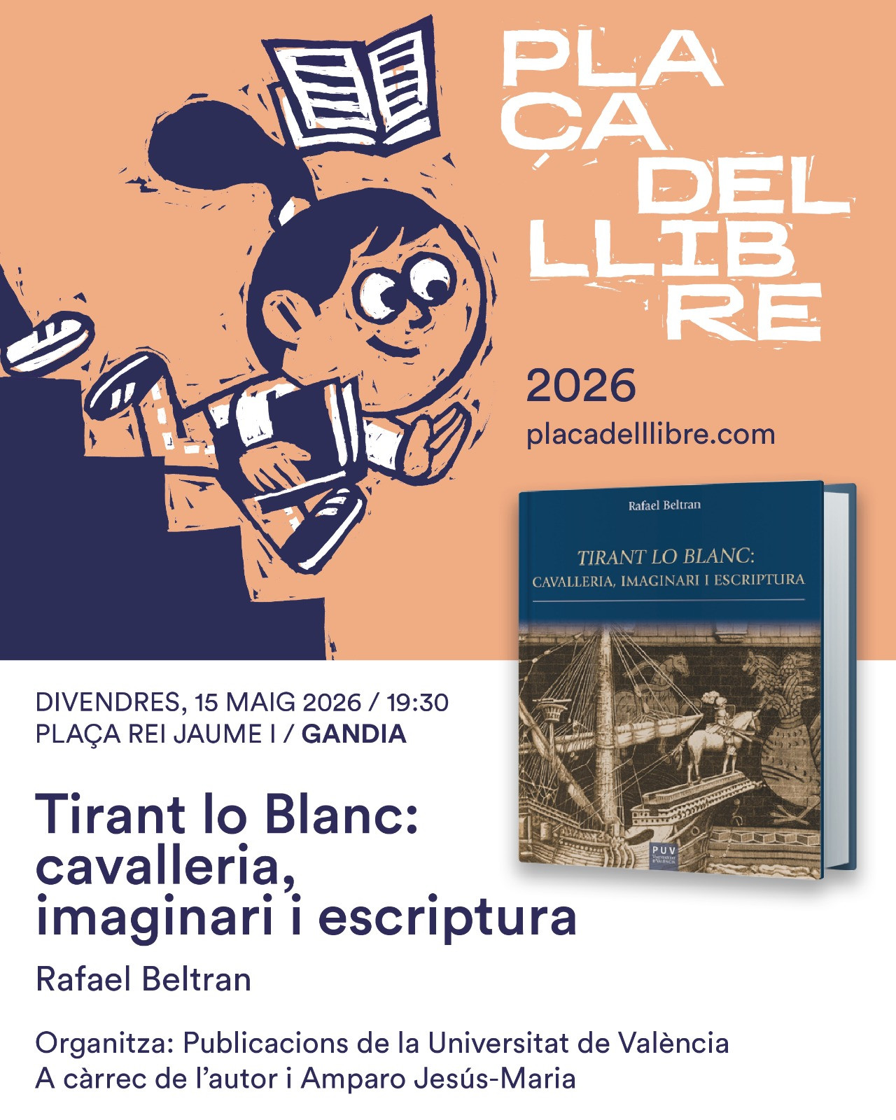 Presentació del llibre "Tirant lo Blanc: cavalleria, imaginari i escriptura" a la Plaça del Llibre de Gandia