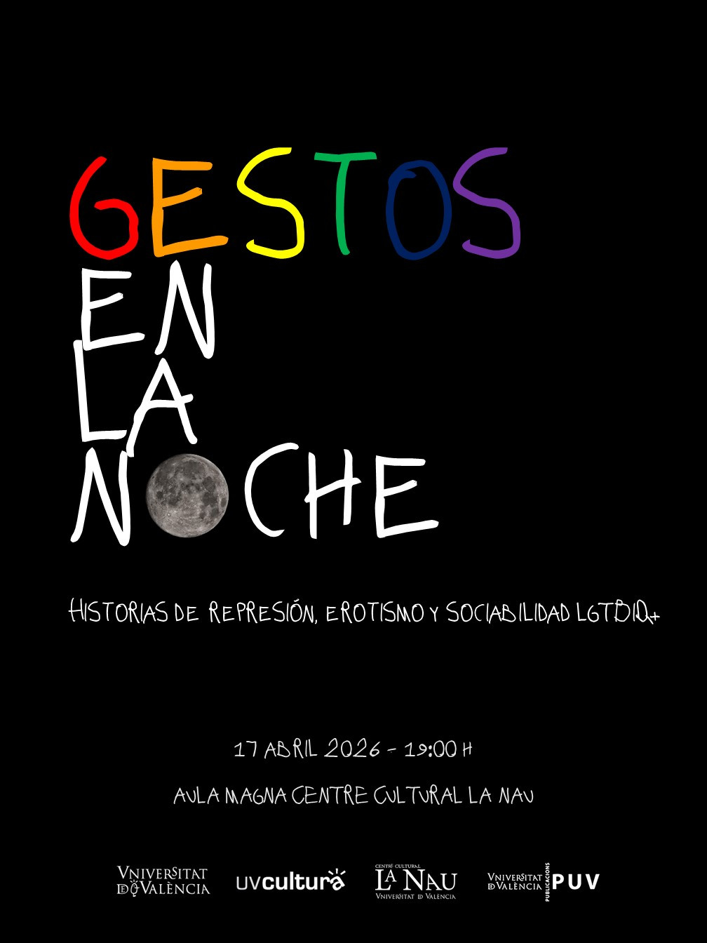 Presentació del llibre "Gestos en la noche" a l'Aula Magna del Centre Cultural La Nau