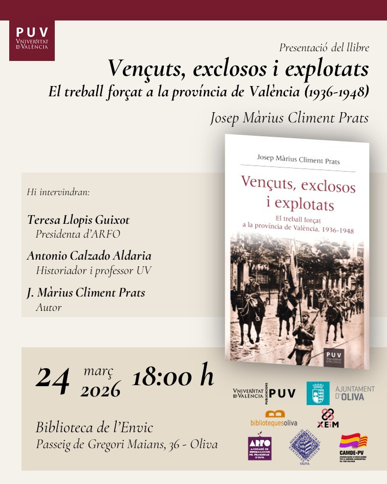 Presentació del llibre "Vençuts, exclosos i explotats" a Oliva