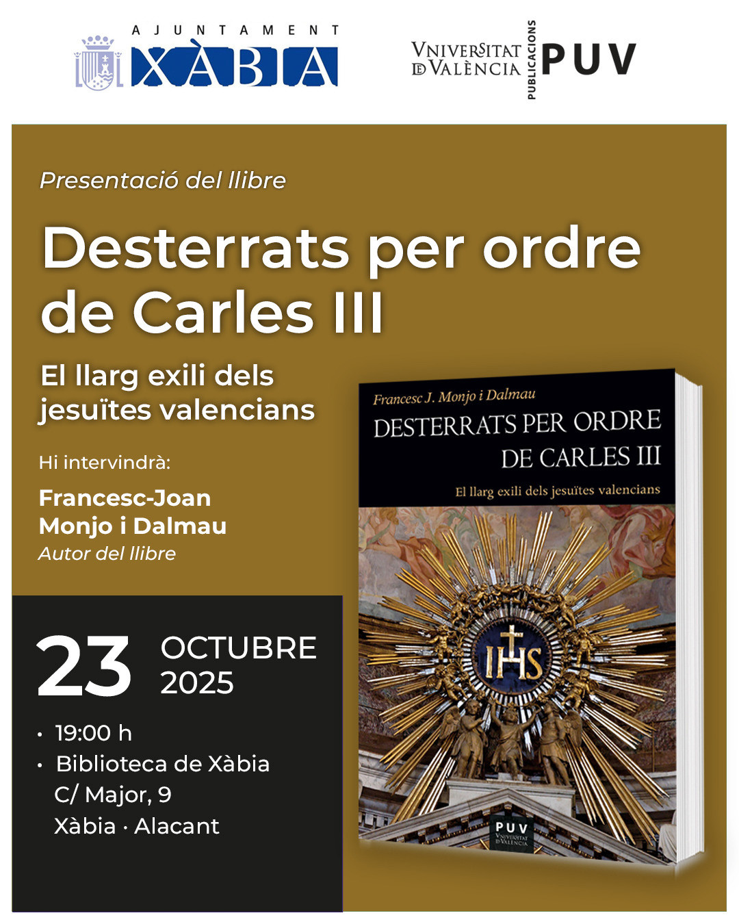 Presentació del llibre "Desterrats per ordre de Carles III"