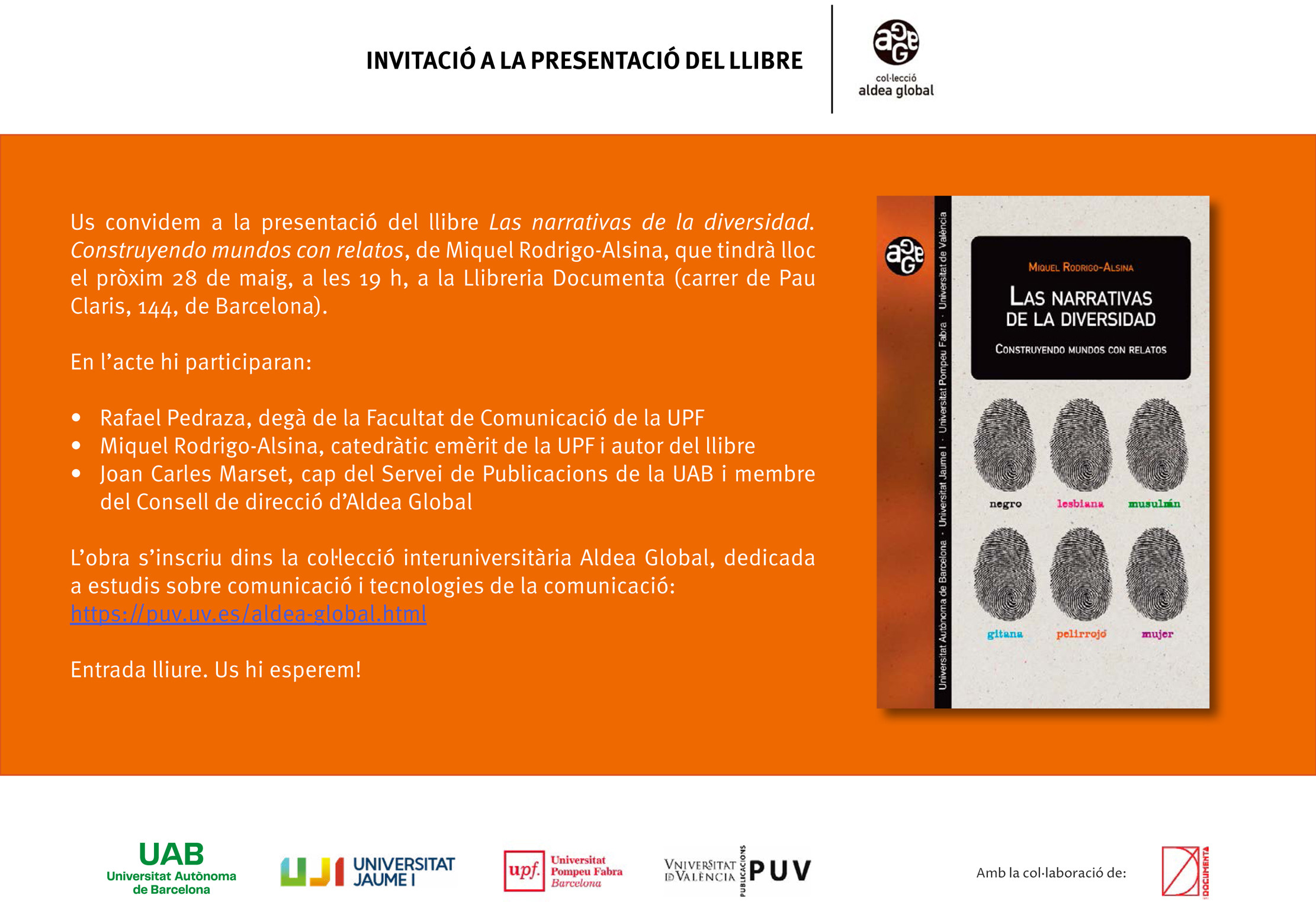 Presentació del llibre "Las narrativas de la diversidad. Construyendo mundos con relatos"