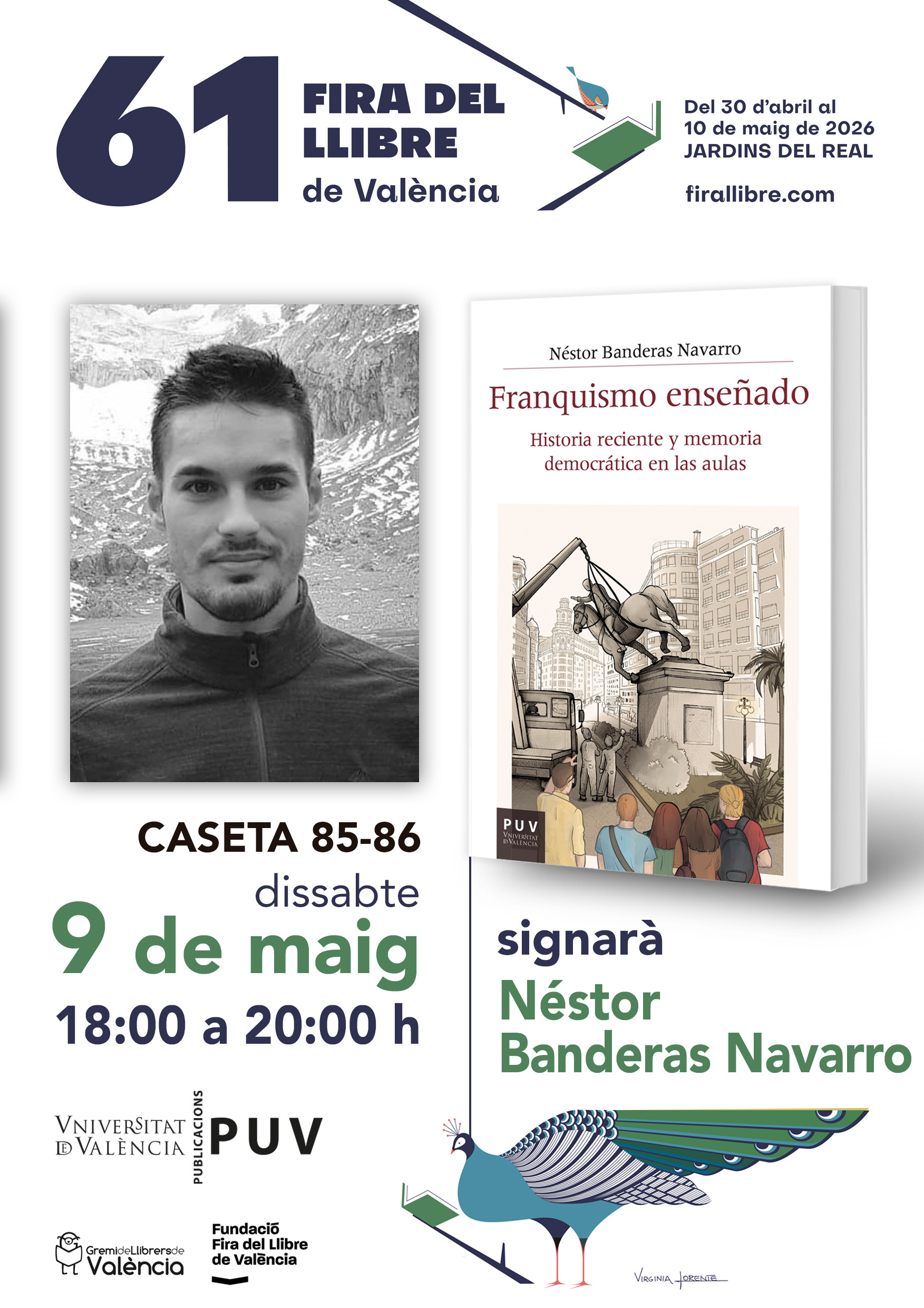 Signatura del llibre "Franquismo enseñado. Historia reciente y memoria democrática en las aulas" a la 61a Fira del Llibre de València