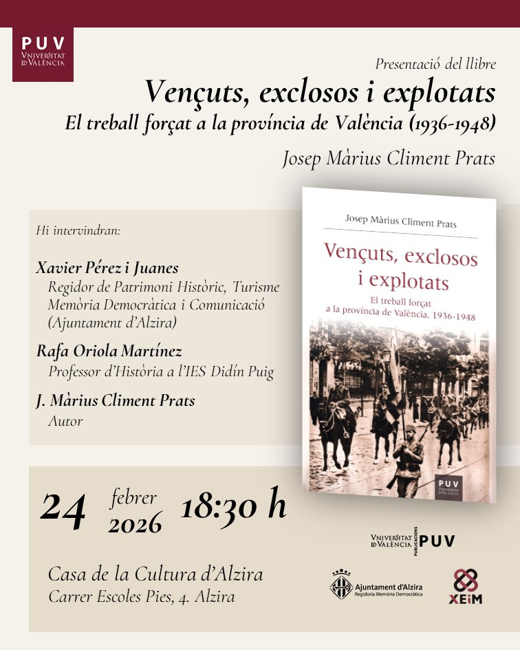 Presentació del llibre "Vençuts, exclosos i explotats" en Alzira