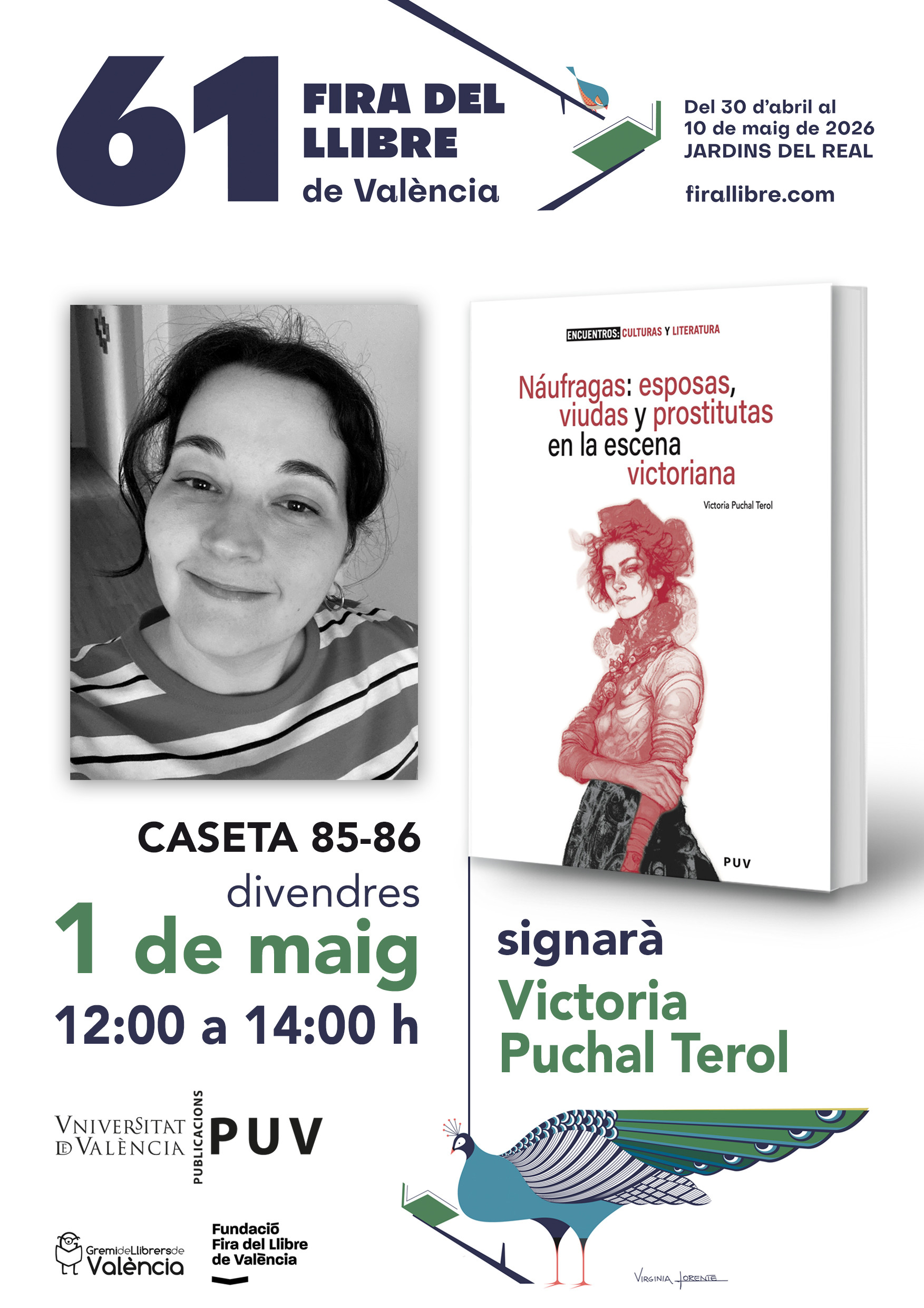 Signatura del llibre "Náufragas: esposas, viudas y prostitutas en la escena victoriana" a la 61a Fira del Llibre de València